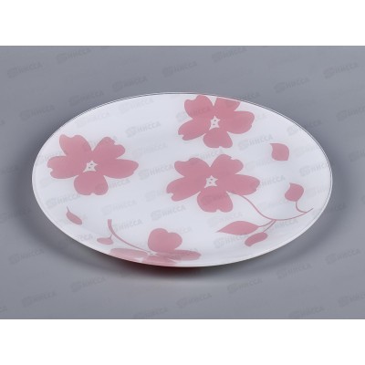 Тарелка 85-300-123 "Флорин" белая, розовая, 2 цвета 4840160883