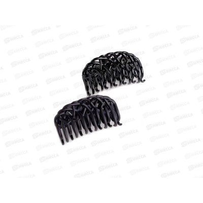 Краб   для волос &quotЧерный бархат&quot 8,5см листочки микс 4555276 *12