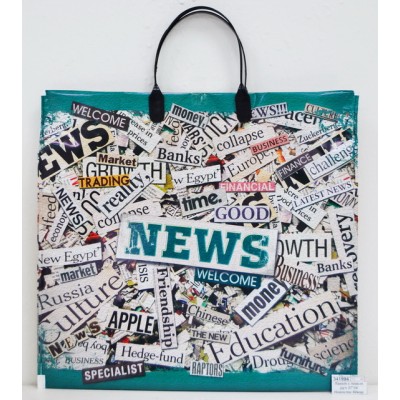 Пакет с пластиковой ручкой 37*34 Новости 80мкр *10/100 Пакет с пластиковой ручкой 37*34 Новости 80мкр *10/100