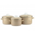 Набор кастрюль ГОРОХ 2-3153/4(2+3+4л) бежевый