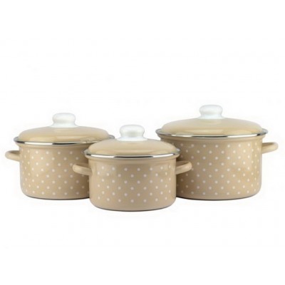 Набор кастрюль ГОРОХ 2-3153/4(2+3+4л) бежевый