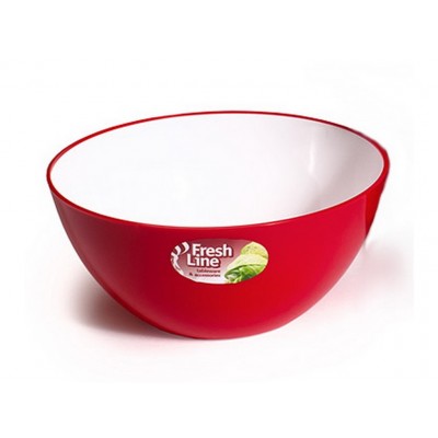Миска 1,5л &quotFresh Line&quot бело-красная М701БК *40