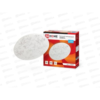 Светильник светодиодный серии DECO 24Вт 230В 4000К 1560лм 300мм БАМБУК IN HOME *12