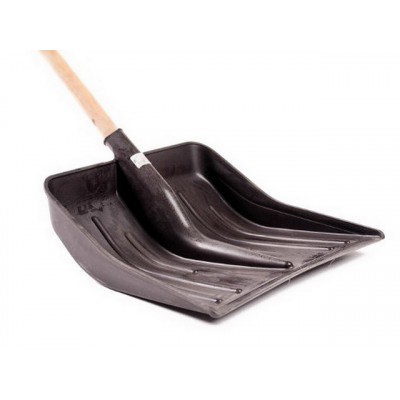 Лопата для снега 360*380мм с черенком пластик без крепления Ангарск *6
