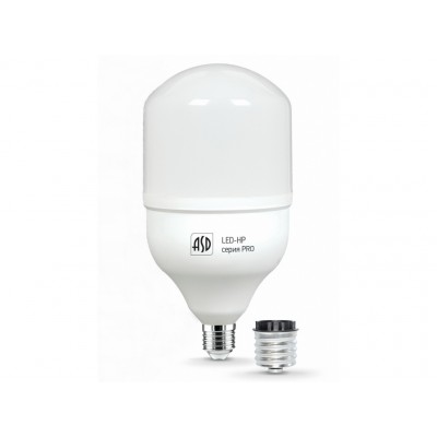 Лампа светодиодная IN-HOME LED-HP-PRO 60Вт E27 с адаптером под Е40 6500К 5400Лм *50