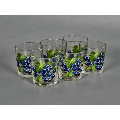 Набор стаканов &quotОда&quot (Черная смородина) 6шт 250см3 *6 1249-6