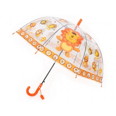 Зонтик 058-58-2 прозрачный с львенком в пакете *36   гб