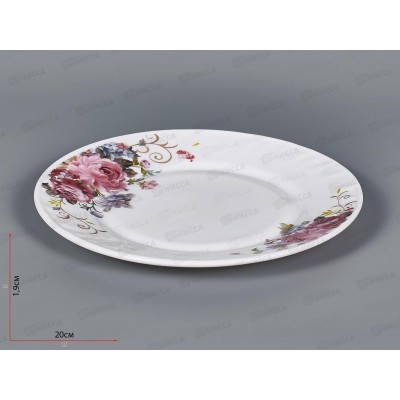 Тарелка мелкая гладкий край 20см Нежный букет 1039006