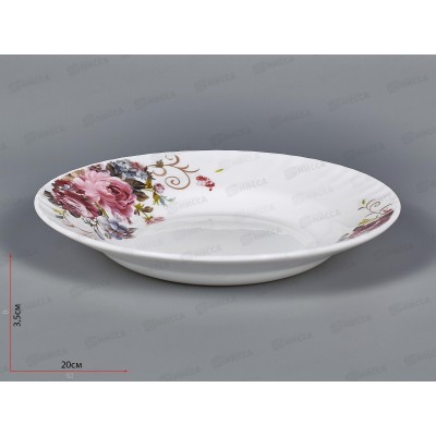 Тарелка глубокая гладкий край 20см Нежный букет 1039009