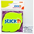 Блок липкий Stich  70*70 50л неон зеленый 21180 *24