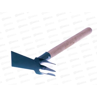 Мотыжка комбинированная 3-х зубая с лопаткой, с черенком *20 Мотыжка комбинированная 3-х зубая с лопаткой, с черенком *20