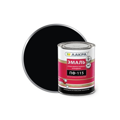 ЭМАЛЬ ЛАКРА ПФ-115 Черный 2,8кг *3 ЭМАЛЬ ЛАКРА ПФ-115 Черный 2,8кг *3