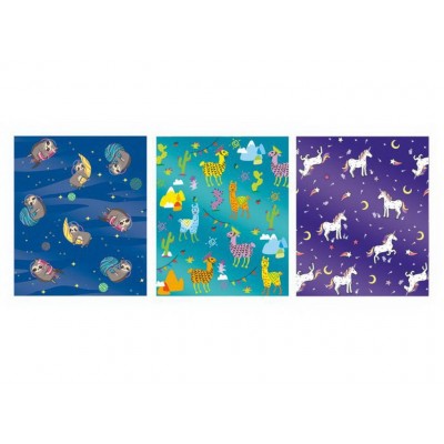 Обложка для тетрадей ФЕН голография Зверята (3шт.),70мкм 52108*100