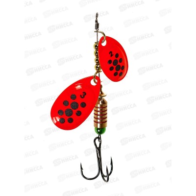 Блесна AZOR FISHING &quotТандем&quot вращающаяся 2лепес. 12гр, 5цв. 145-132 г