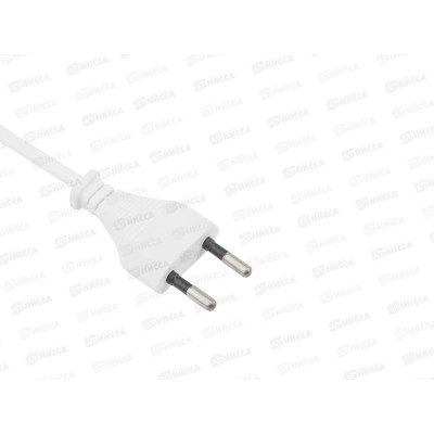 Шнур сетевой с вилкой, 1.5м, белый, 11-1111   *50