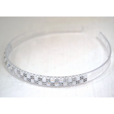 Ободок  д/волос &quotСияние&quot 1,2см шахматка 4453380