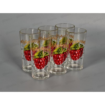 Набор стаканов &quotОда&quot (Полезная малина) 230мл 6шт. *6 1256-6