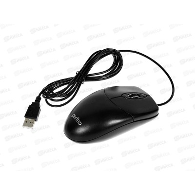 Мышь Perfeo оптическая, DEBUT, 3 кнопки, DPI 1000, USB, чёрная, 4752