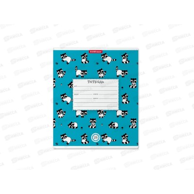 Тетрадь 24листа клетка ПОЛИ Racoons, 49207 *10/160 Тетрадь 24листа клетка ПОЛИ Racoons, 49207 *10/160