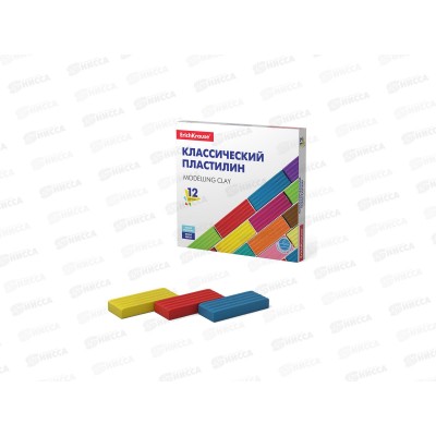 Пластилин 12цветов 192г EK Basic , картонная упаковка 50558 *7/28