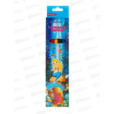 Карандаши 6 цветов Darvish для девочек, DV-2737-6 пластиковые *24 Карандаши 6 цветов Darvish для девочек, DV-2737-6 пластиковые *24
