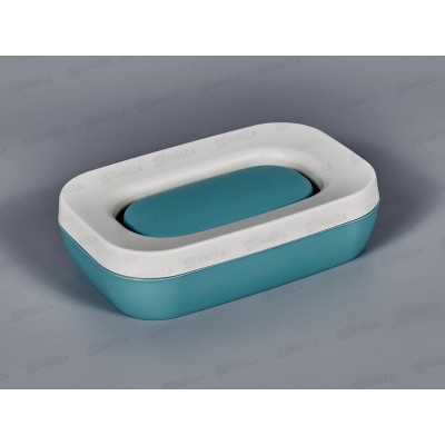 Мыльница открытая Эллиса серо-бирюзовая С843СБир *19 Мыльница открытая Эллиса серо-бирюзовая С843СБир *19