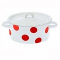 Кастрюля 2,0л цилиндрическая Красный горох, с петлей С1610*79 Кастрюля 2,0л цилиндрическая Красный горох, с петлей С1610*79