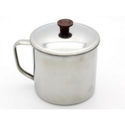 Кружка 0,9л  12см из нержавеющей стали  AST-002-KК-12 с крышкой