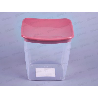 Емкость для сыпучих продуктов 1л Ягодный квадратный М1223 *18 Емкость для сыпучих продуктов 1л Ягодный квадратный М1223 *18