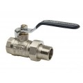 Кран шаровой со сгоном прямой FM 1/2 U гайка-штуцер ручка, Aqualink 01169 *10/100
