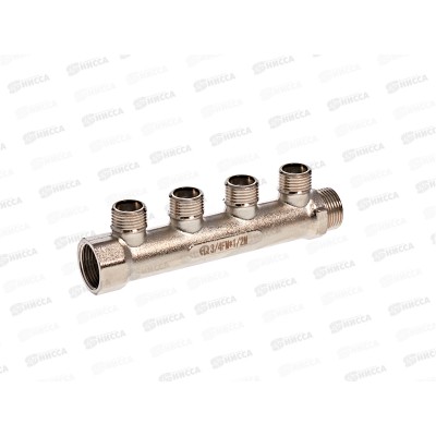 Коллектор резьбовой FМ 3/4x3/4x1/2x4, 02423  Aqualink  *4/40