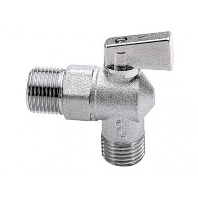 Кран шаровой угловой для СМ с отражением, хром. MM 1/2x3/4 штуцер-штуцер ручка-флажок: хром, Aqualink, 01331 *10/120 Кран шаровой угловой для СМ с отражением, хром. MM 1/2x3/4 штуцер-штуцер ручка-флажок: хром, Aqualink, 01331 *10/120