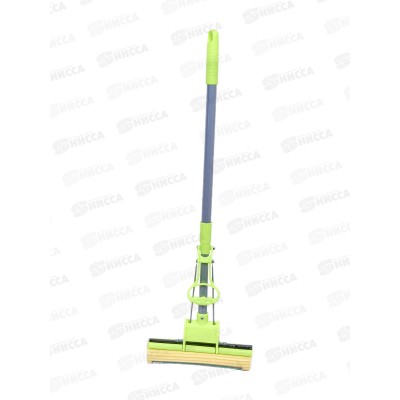 Швабра отжимная &quotУмничка&quot ЭКОНОМ 1ролик телескопическая ручка KWL10207  МП
