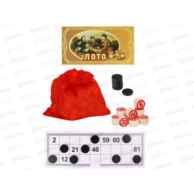 Лото деревянное (23х11х6см) в коробке, AN02555  *48