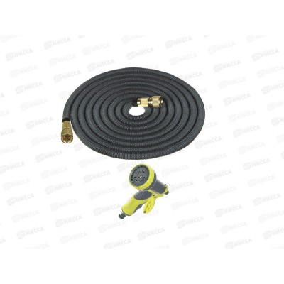 Шланг поливочный растягивающийся 22м латекс, латунь 168-024 г