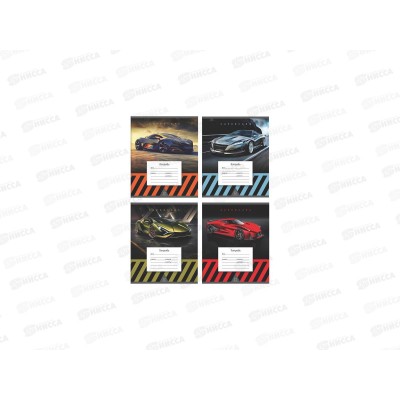 Тетрадь 12л лин. schoolФОРМАТ Супер тачки, ТШЛ12-СТ *20/240