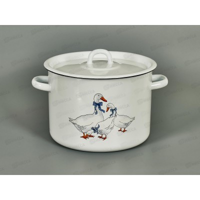 Кастрюля 4,5л с рисунком 01-1615H/4 Гуси *4