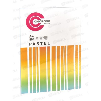 Бумага ксероксная P80 100л А4 Color Code паст голуб 473346 *20 Бумага ксероксная P80 100л А4 Color Code паст голуб 473346 *20