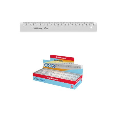 Линейка 20см EK Clear прозрачная 49499*45 Линейка 20см EK Clear прозрачная 49499*45