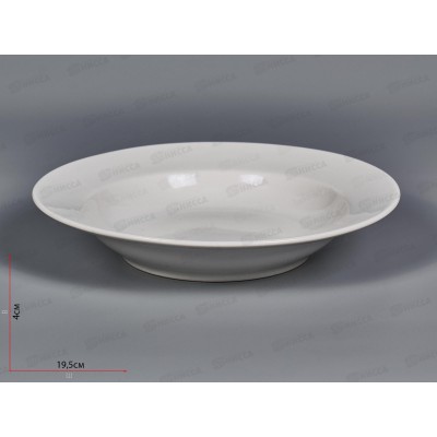 Тарелка глубокая 200мм Гладкий край Белье 003042 *24