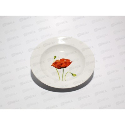 Тарелка глубокая 240мм Гладкий край Алый мак 089642 *20 Тарелка глубокая 240мм Гладкий край Алый мак 089642 *20