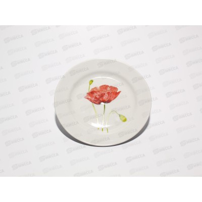 Тарелка мелкая 175мм Вырезной край Алый мак 089652 *30 Тарелка мелкая 175мм Вырезной край Алый мак 089652 *30