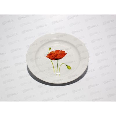 Тарелка мелкая 240мм Гладкий край Алый мак 089632 *20 Тарелка мелкая 240мм Гладкий край Алый мак 089632 *20