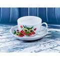 Чашка чайная с блюдцем 210см3 Янтарь Совята 090812 Чашка чайная с блюдцем 210см3 Янтарь Совята 090812