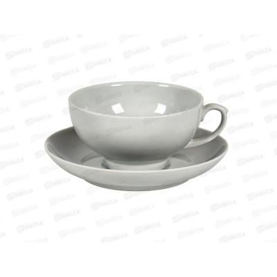 Чашка чайная с блюдцем 220см3 Рубин Белая 001432