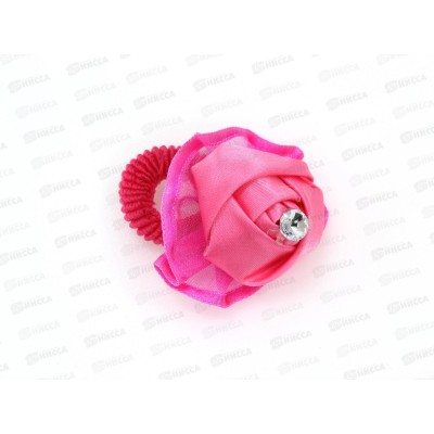 Резинка для волос ГП706 "Большой бутон розы со стразой" микс *20 Резинка для волос ГП706 "Большой бутон розы со стразой" микс *20