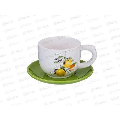 Чашка с блюдцем 210 мл Итальянский лимоны 230-170 Чашка с блюдцем 210 мл Итальянский лимоны 230-170