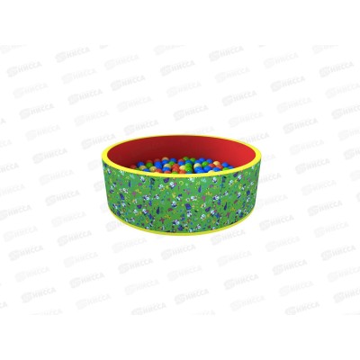 Сухой бассейн (зеленый/красный) 1000*1000 мм +150 шаров в комплекте   гб