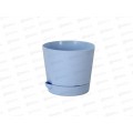 Горшок для цветов с поддоном 1л голубой *50 ИНТ Горшок для цветов с поддоном 1л голубой *50 ИНТ