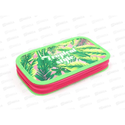 Пенал ПЧЕЛКА 2 отделения, Тропический узор 190*105, ПО-901 *30